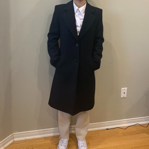 Zara Long Black Coat - Men's style coat - Picture 10 of 12